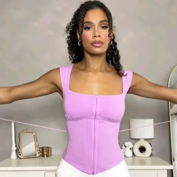 TA3 Corsety Square Neck Corset Top Med NWT Retail $120 SOLD OUT - Picture 4 of 11